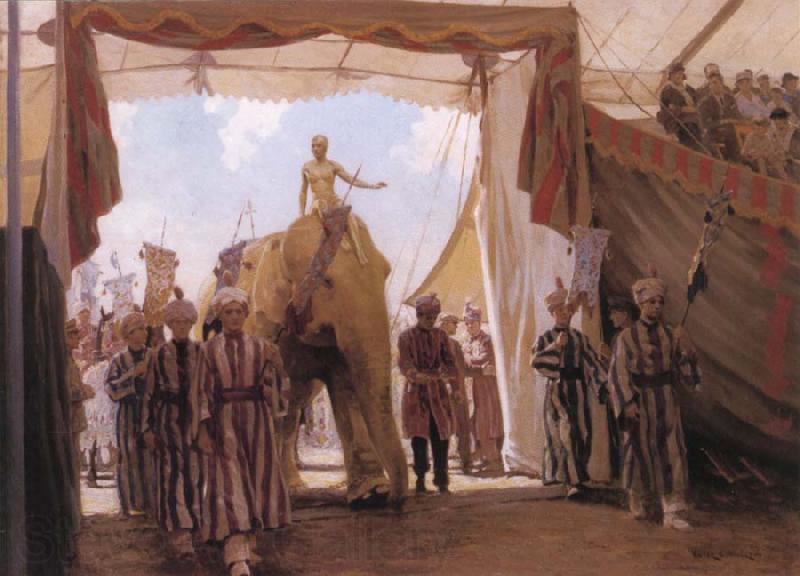 Victor C.Anderson Circus Pagant Spain oil painting art